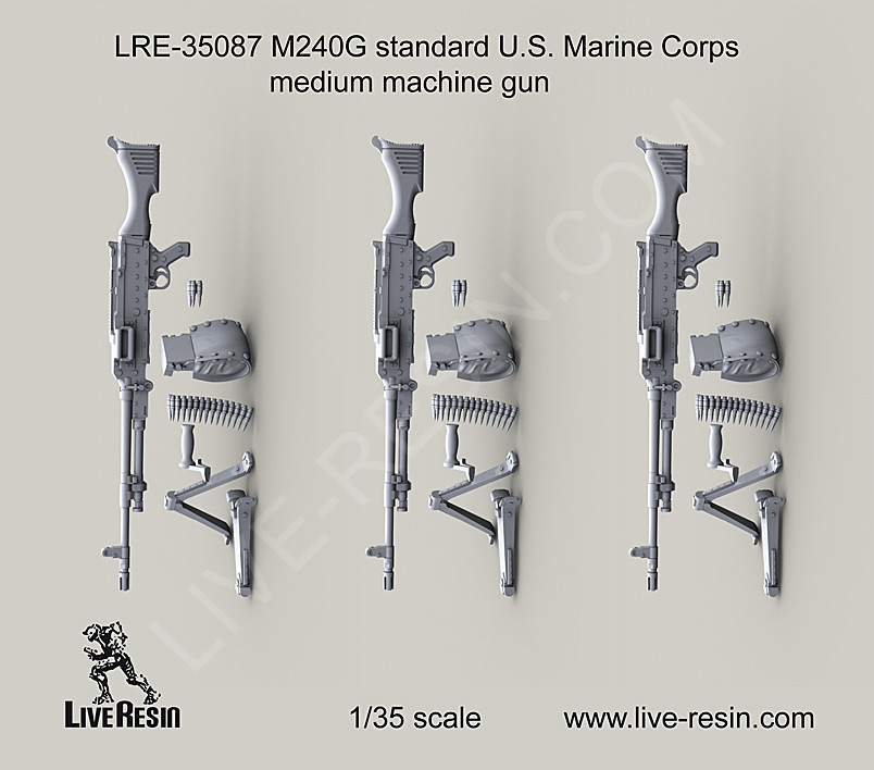 1/35 M240G Standard US Marine Corps Medium Machine Gun - Click Image to Close