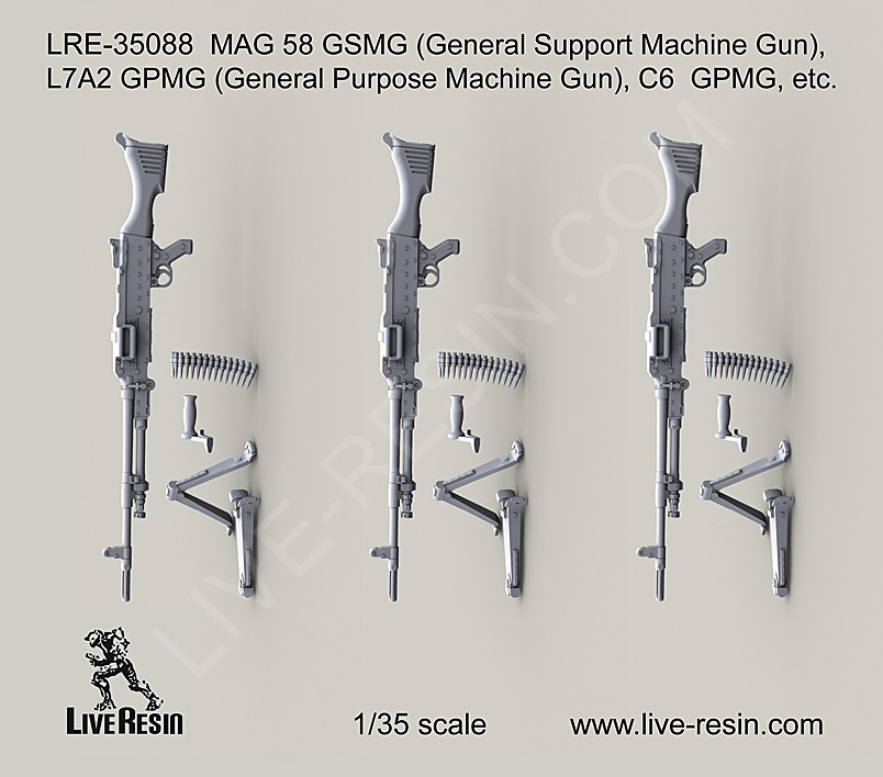 1/35 MAG 58 GSMG, L7A2 GPMG, C6 GPMG - Click Image to Close