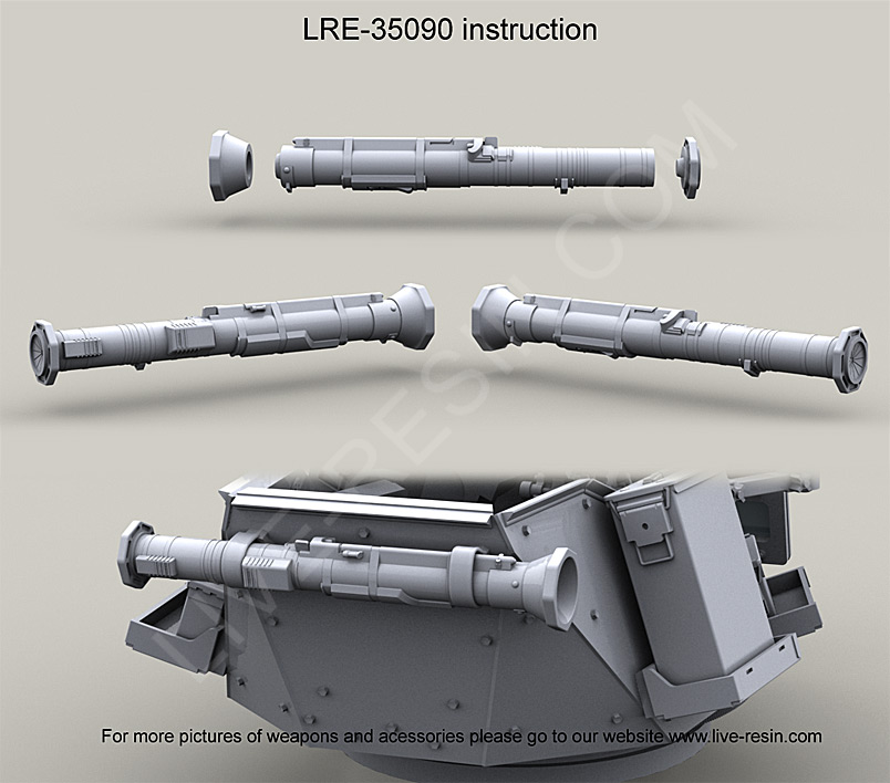 1/35 US Army AT4/M136 Grenade Launcher - Click Image to Close