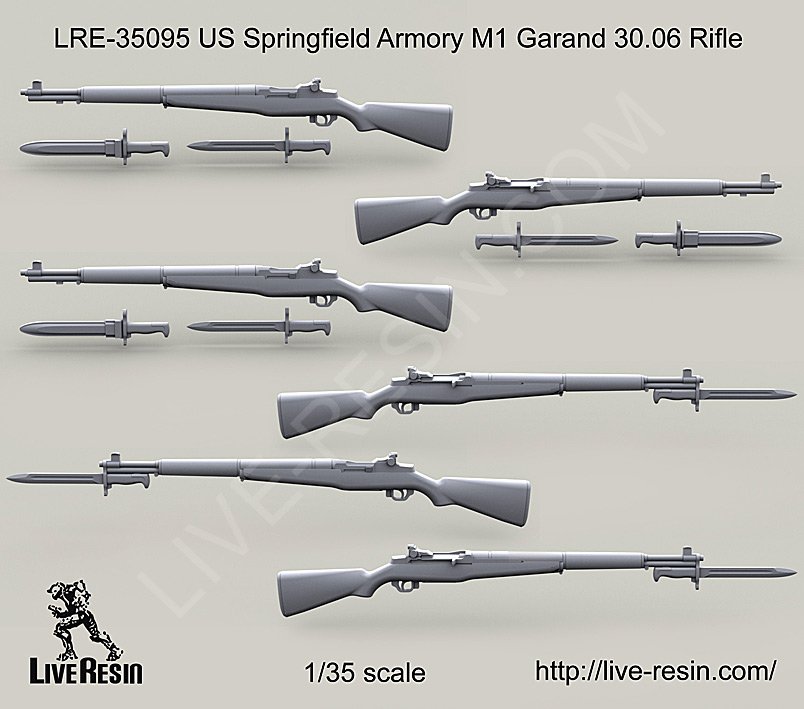 1/35 US Springfield Armory M1 Garand 30.06 Rifle - Click Image to Close