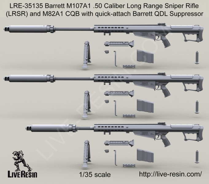 1/35 Barrett M107A1 Cal.50 LRSR and LRSR CQB - Click Image to Close