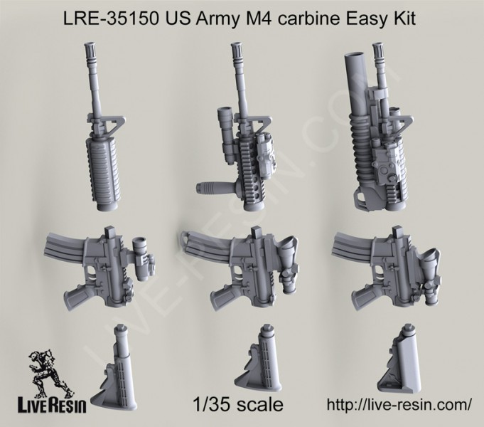 1/35 US Army M4 Carbine Easy Kit - Click Image to Close