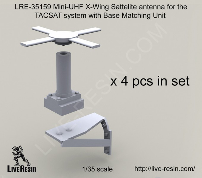 1/35 Mini-UHF X-Wing Sattelite Antenna for TACSAT System - Click Image to Close