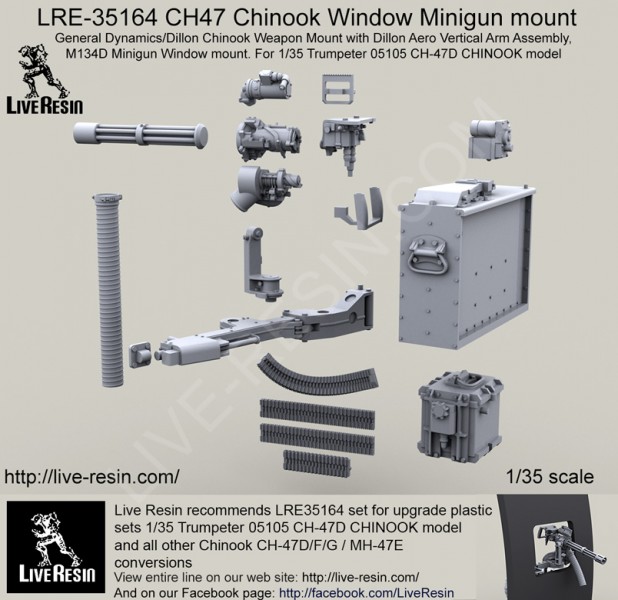 1/35 CH-47 Chinook Window M134D Minigun Mount - Click Image to Close