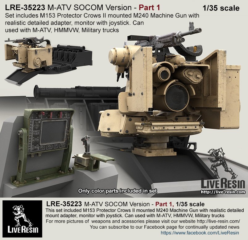 1/35 M-ATV SOCOM Version Upgrade Part.1, M153 Protector Crows II - Click Image to Close