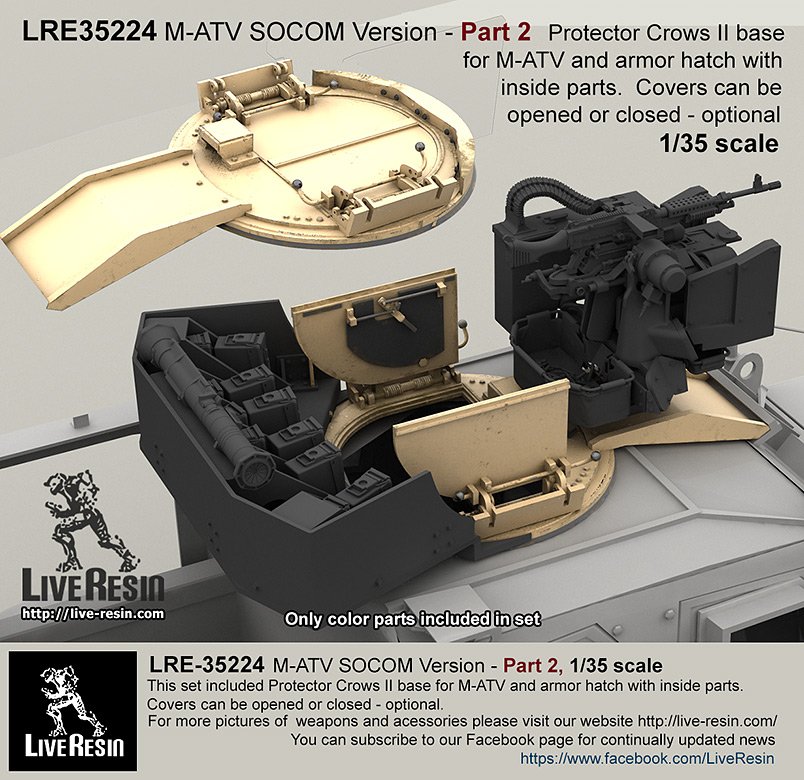 1/35 M-ATV SOCOM Version Upgrade Part.2, Protector Crows II Base - Click Image to Close