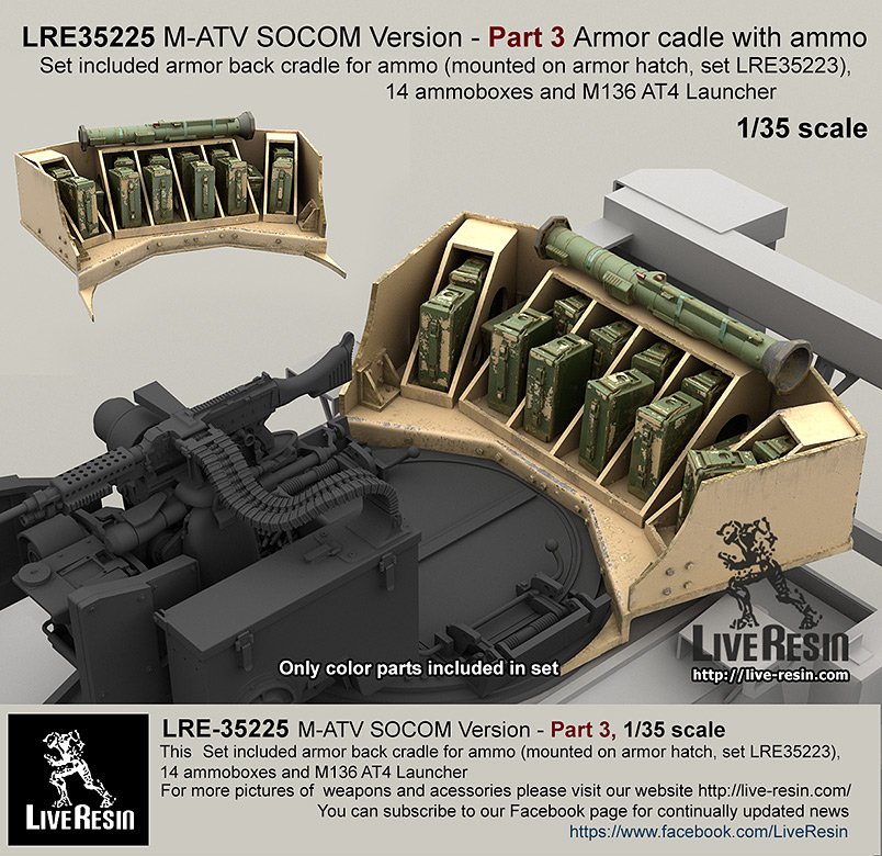 1/35 M-ATV SOCOM Version Upgrade Part.3, Armor Cadle with Ammo - Click Image to Close