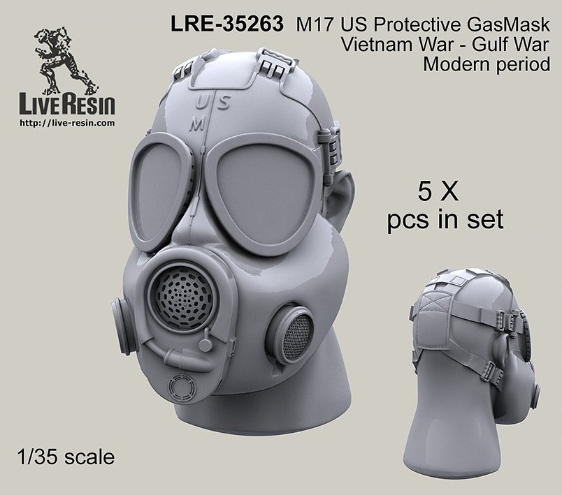 1/35 M17 US Protective Gasmask, Vietnam War~Modern Periods - Click Image to Close