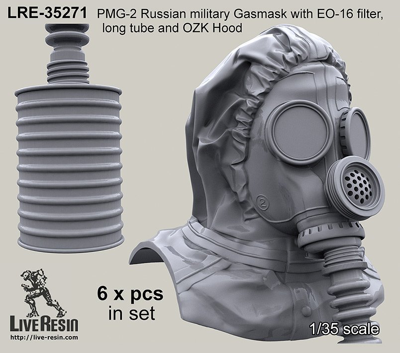 1/35 PMG-2 Russian Military Gasmask with EO-16 Filter #1 - Click Image to Close