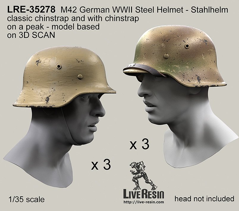 1/35 WWII German M42 Helmet #1 - Click Image to Close