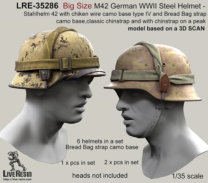 1/35 WWII German M42 Helmet #8 - Click Image to Close