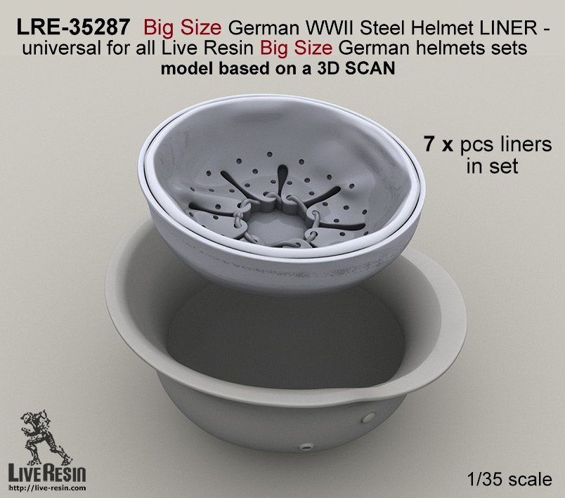 1/35 WWII German Steel Helmet Liner #2 - Click Image to Close