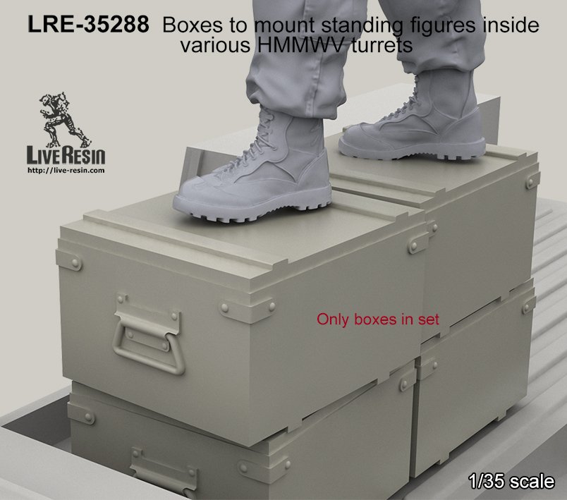 1/35 Boxes for Staying a Figures in Humvee Turret - Click Image to Close