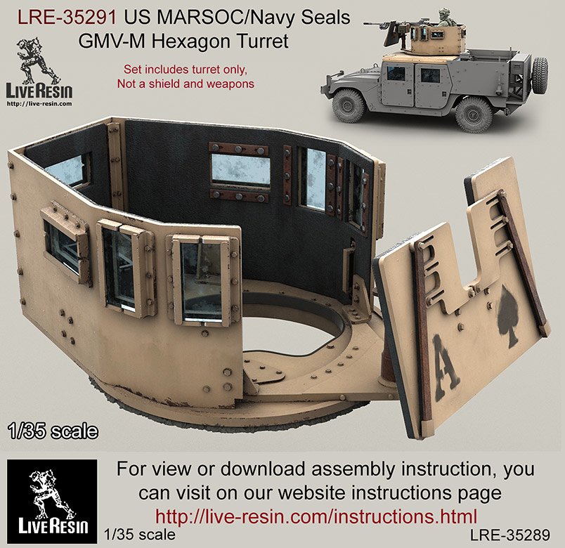 1/35 US MARSOC/Navy Seals GMV-M Six Grain Turret #1 - Click Image to Close