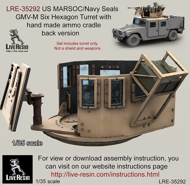 1/35 US MARSOC/Navy Seals GMV-M Six Grain Turret #2 - Click Image to Close