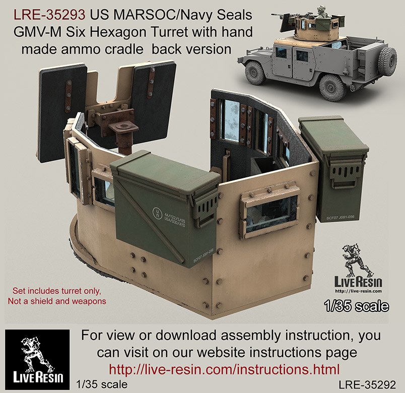 1/35 US MARSOC/Navy Seals GMV-M Six Grain Turret #3 - Click Image to Close