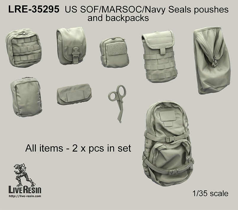 1/35 US SOF/MARSOC/Navy Seals Poushes and Backpacks - Click Image to Close