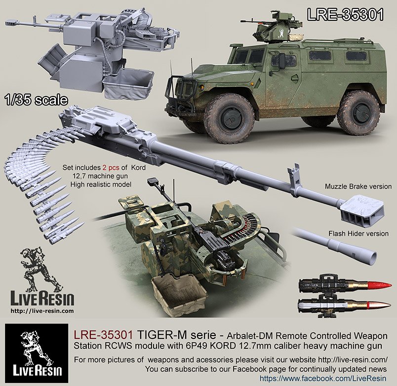 1/35 Arbalet-DM RCWS Module with 6P49 Kord 12.7mm MG - Click Image to Close