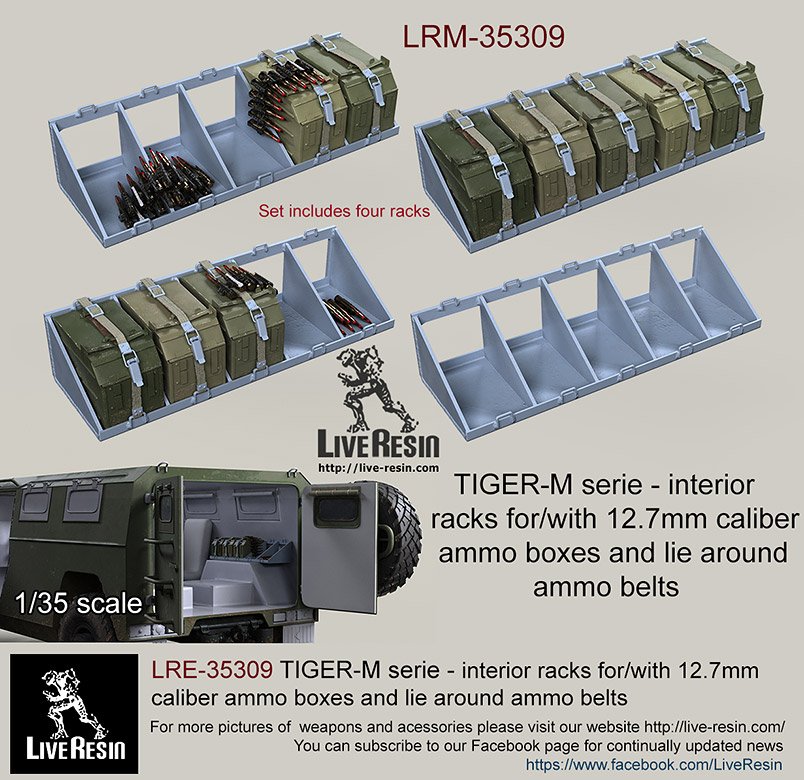 1/35 Tiger-M Interior Racks with Ammo Boxes and Belts - Click Image to Close