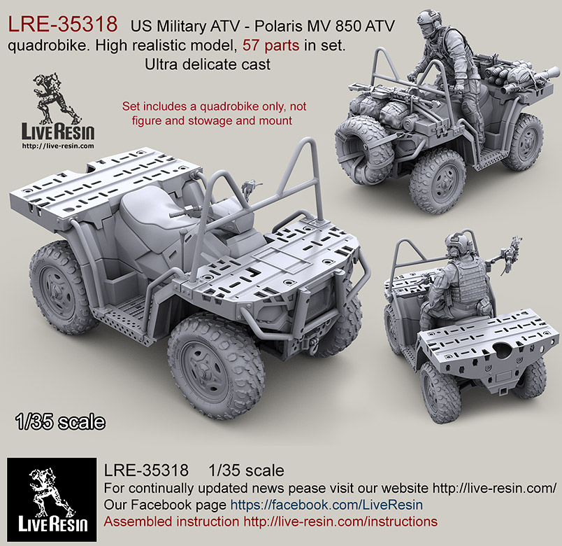 1/35 US Military MV 850 ATV Quadrobike - Click Image to Close