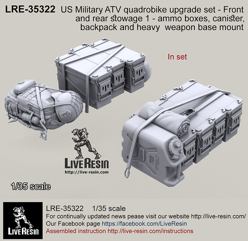 1/35 ATV Quadrobike Upgrade Set (Front & Rear Stowage #1) - Click Image to Close