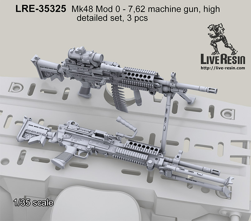 1/35 Mk48 Mod.0 7.62mm Machine Gun (3 pcs) - Click Image to Close