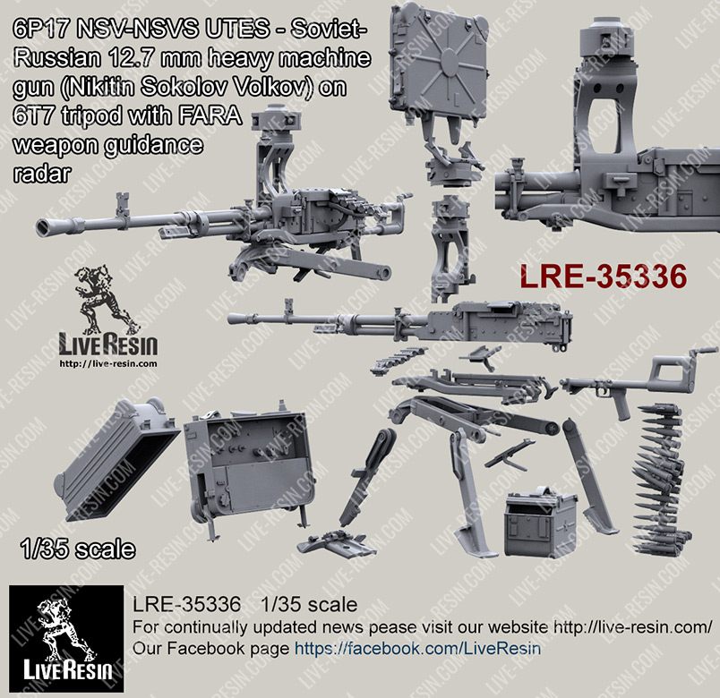 1/35 6P17 NSV-NSVS UTES 12.7mm Heavy MG on 6T7 Tripod - Click Image to Close