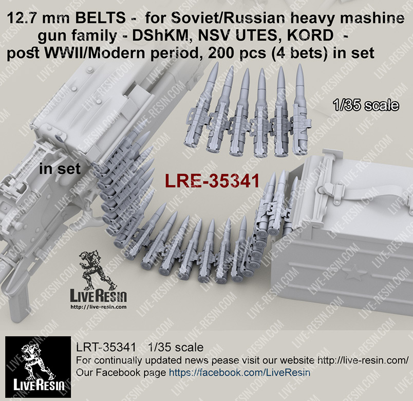 1/35 Soviet/Russian 12.7mm Belts, Post WWII & Modern - Click Image to Close