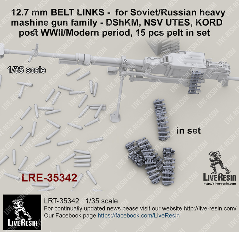 1/35 Soviet/Russian 12.7mm Belt Links, Post WWII & Modern - Click Image to Close