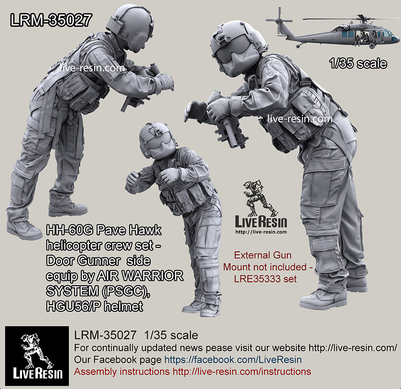 1/35 HH-60G Pave Hawk Helicopter Crew Gunner Right Side #2 - Click Image to Close