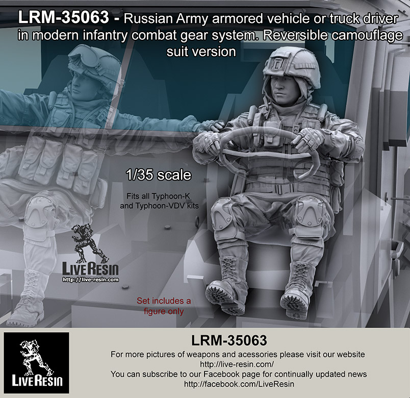 1/35 Russian Army Armored Vehicle or Truck Driver #16 - Click Image to Close