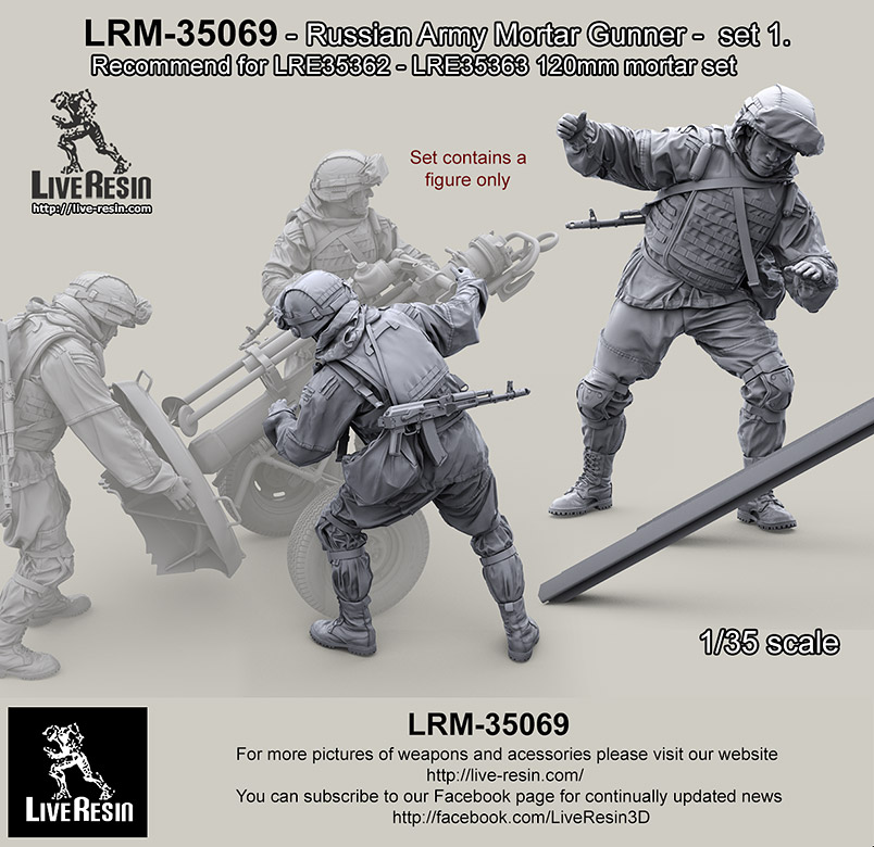 1/35 Russian Army Mortar Gunner #1 - Click Image to Close