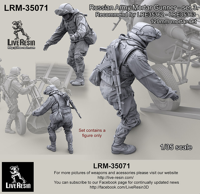 1/35 Russian Army Mortar Gunner #3 - Click Image to Close