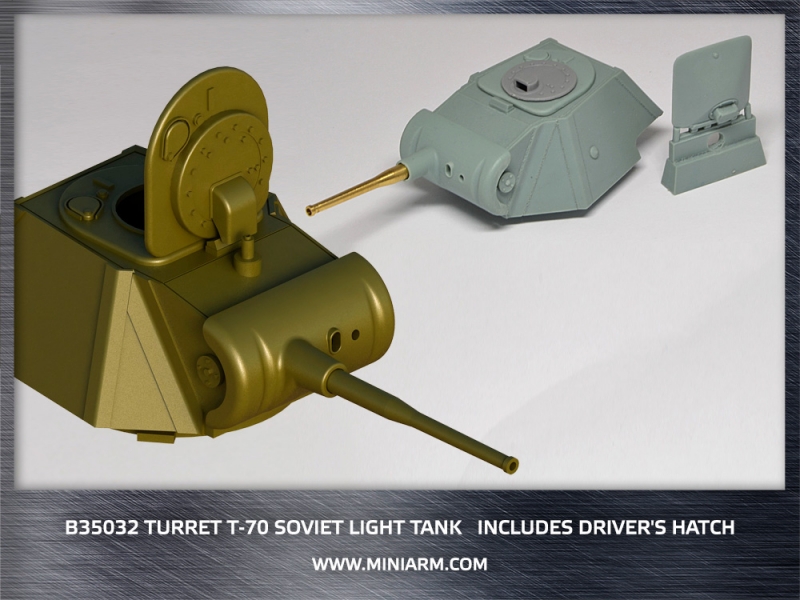 1/35 T-70 WWII Soviet Light Tank Turret for Miniart - Click Image to Close