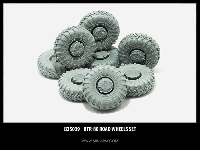 1/35 BTR-80 Road Wheels Set (8 pcs) - Click Image to Close