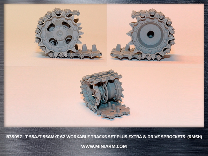 1/35 T-55A, T-55AM, T-62 Workable Tracks & Drive Sprocket (RMsh) - Click Image to Close