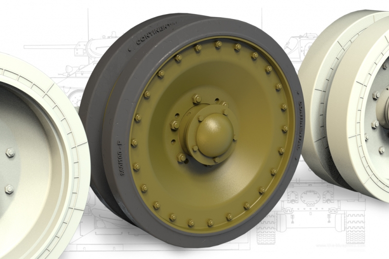 1/35 Wheels Set Panther for T-34 - Click Image to Close