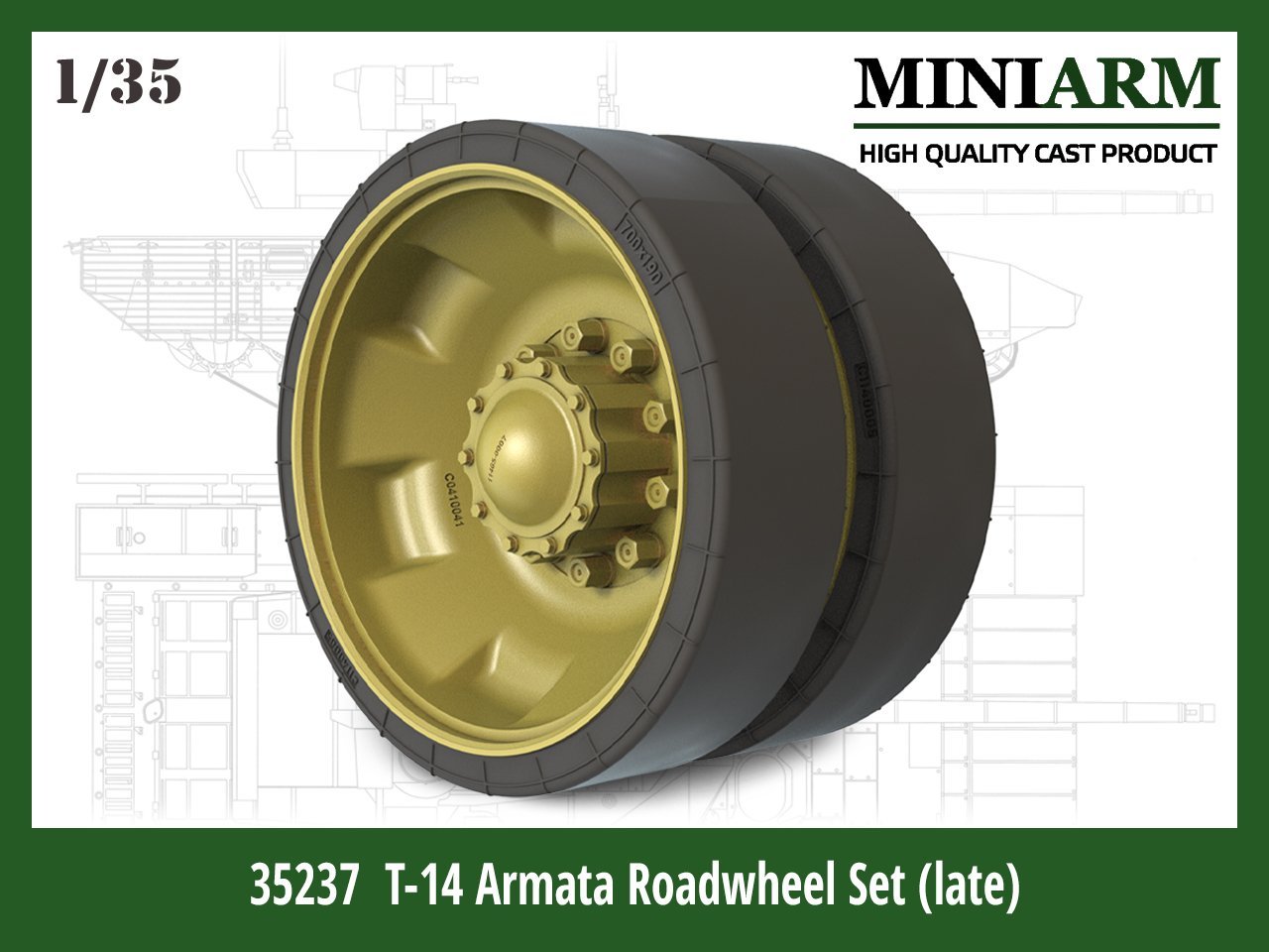 1/35 Road Wheel Set Late Type for T-14 Armata MBT - Click Image to Close