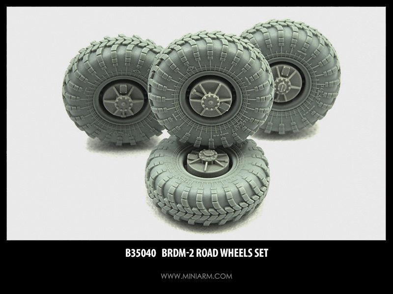 1/35 BRDM-2 Road Wheels Set (4 pcs) - Click Image to Close