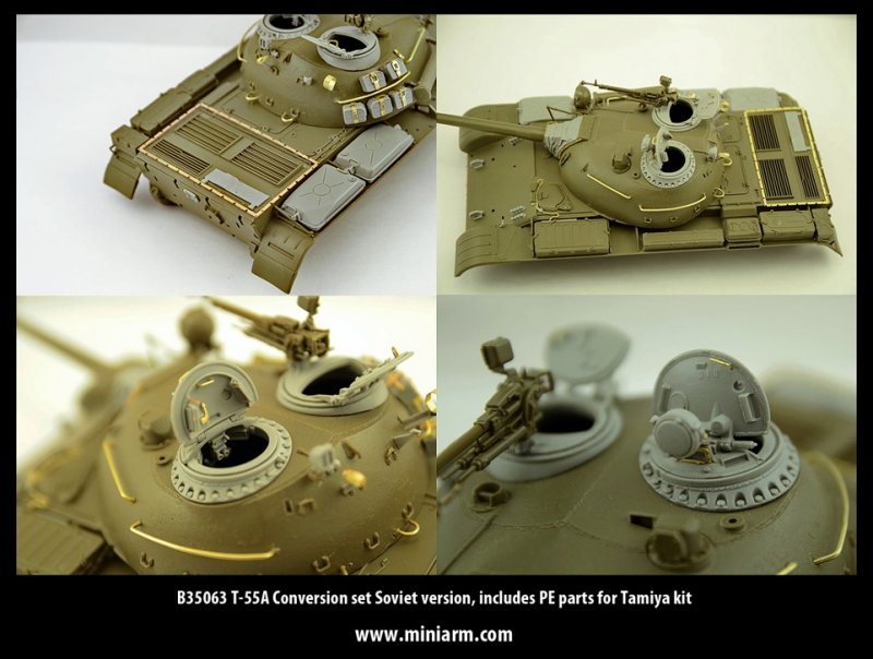 1/35 T-55A Conversion Set Soviet Version for Tamiya - Click Image to Close