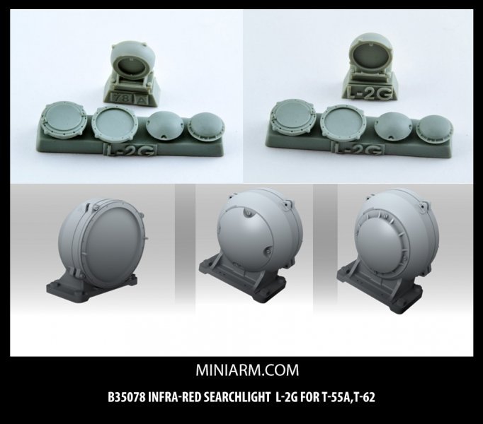 1/35 Infra-Red Searchlight L-2G for T-55A, T-62 - Click Image to Close