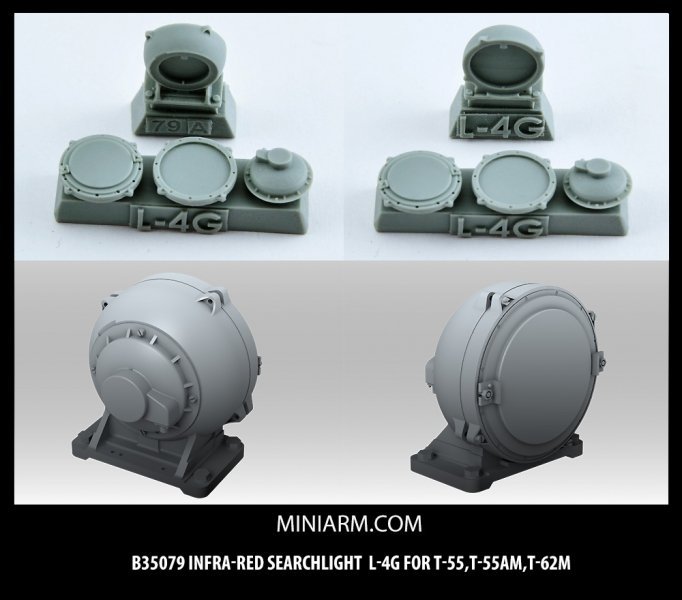 1/35 Infra-Red Searchlight L-4G for T-55, T-55AM, T-62M - Click Image to Close