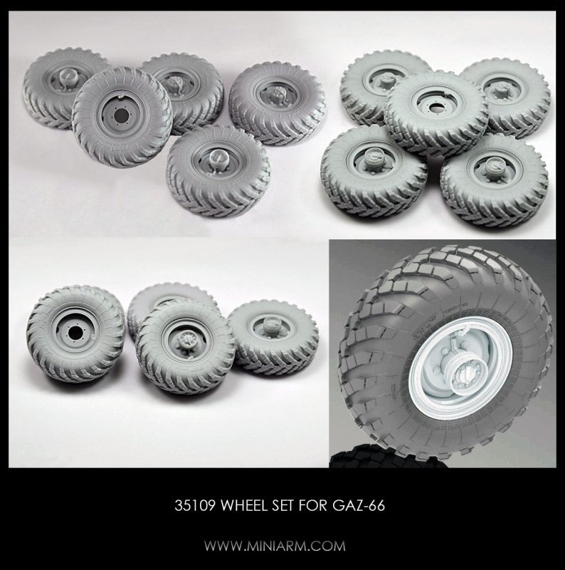 1/35 GAZ-66 Wheel Set (5 pcs) - Click Image to Close