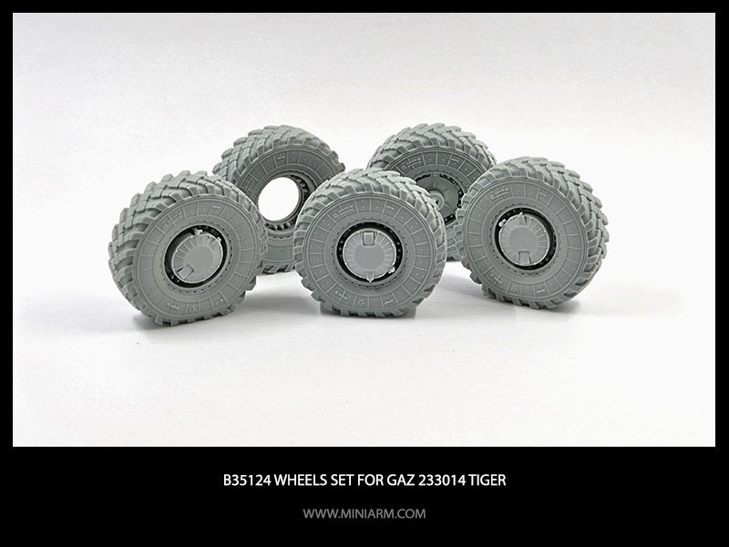 1/35 GAZ-233014 Tiger Wheels Set - Click Image to Close