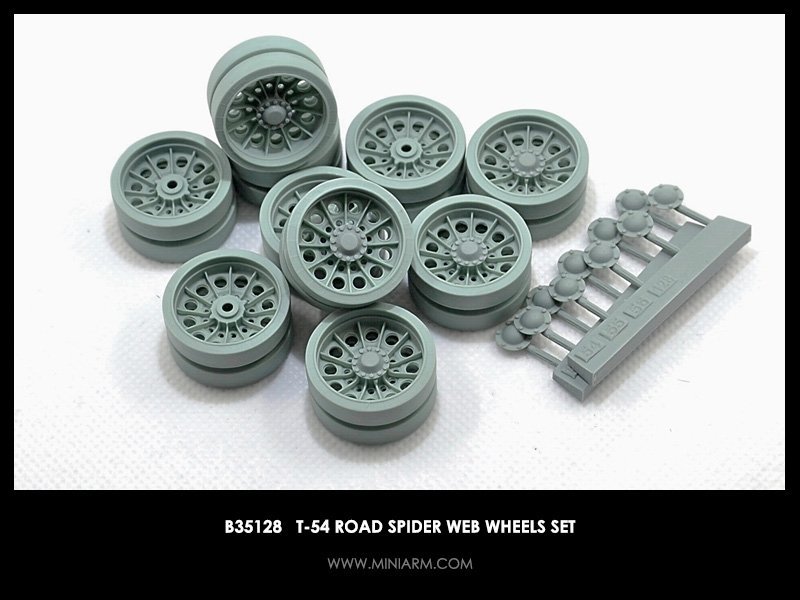 1/35 T-54 Road Spider Web Wheels Set - Click Image to Close