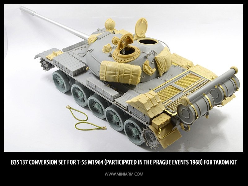 1/35 T-55 m1964 Conversion Set (Prague Events 1968) for Takom - Click Image to Close