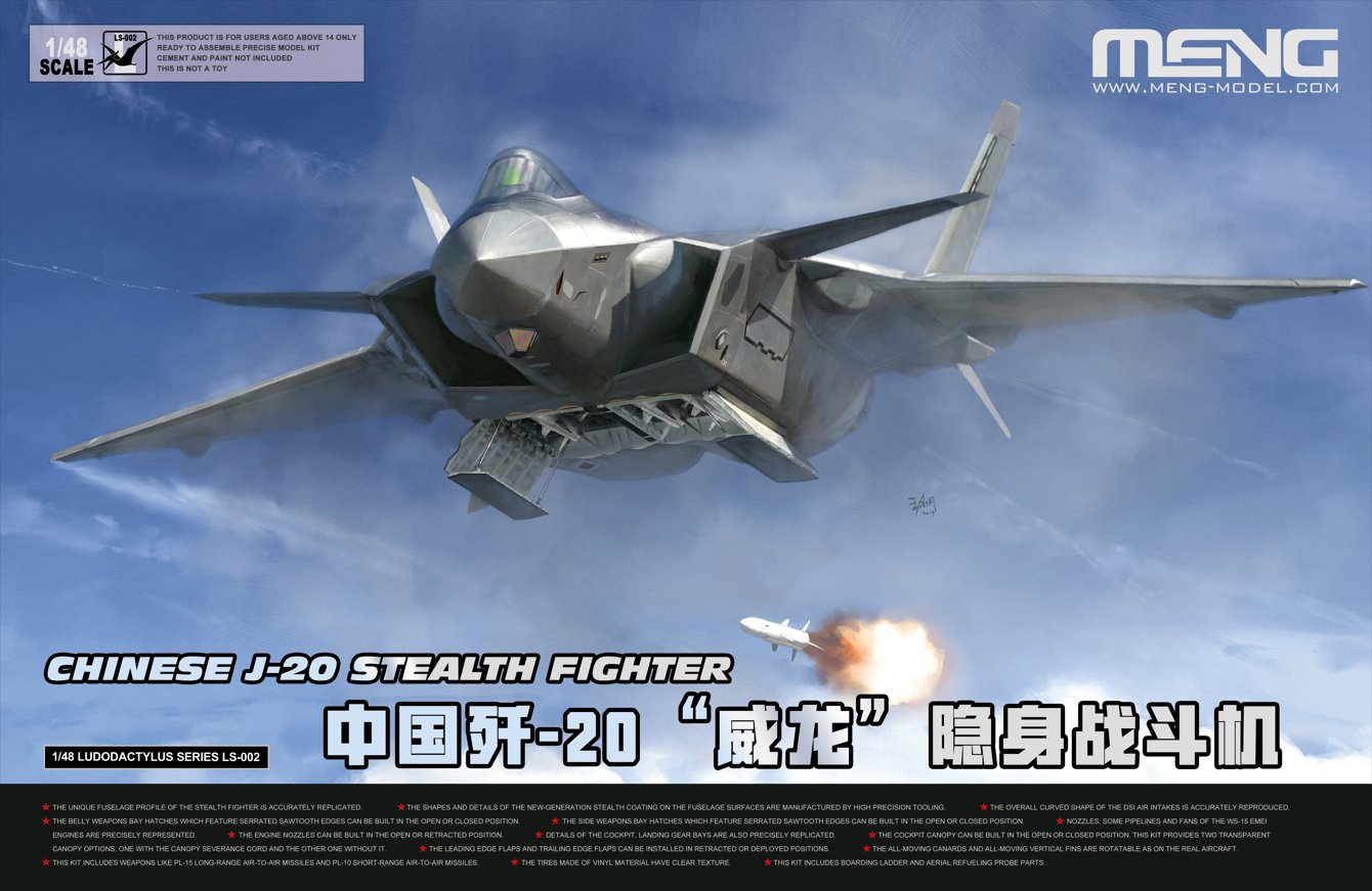 1/48 Chinese J-20 Stealth Fighter - Click Image to Close