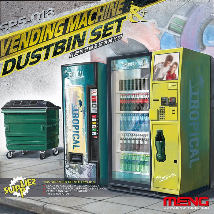 1/35 Vending Machines and Dustbin Set - Click Image to Close