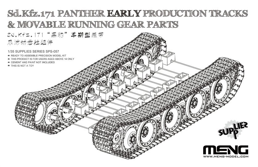 1/35 Panther (Early) Tracks & Movable Running Gear Parts - Click Image to Close