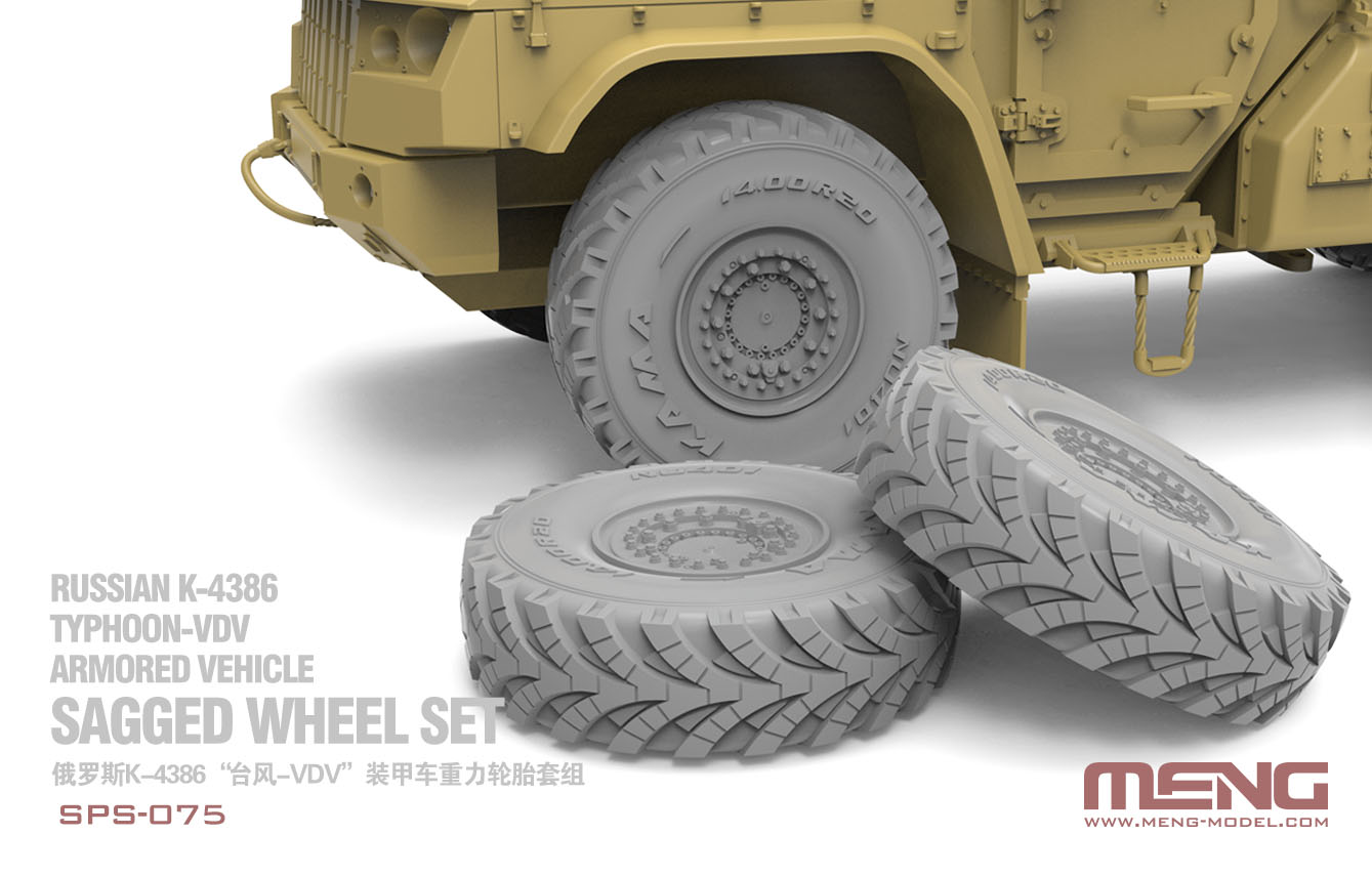 1/35 Russian K-4386 Typhoon-VDV Armored Vehicle Sagged Wheel Set - Click Image to Close